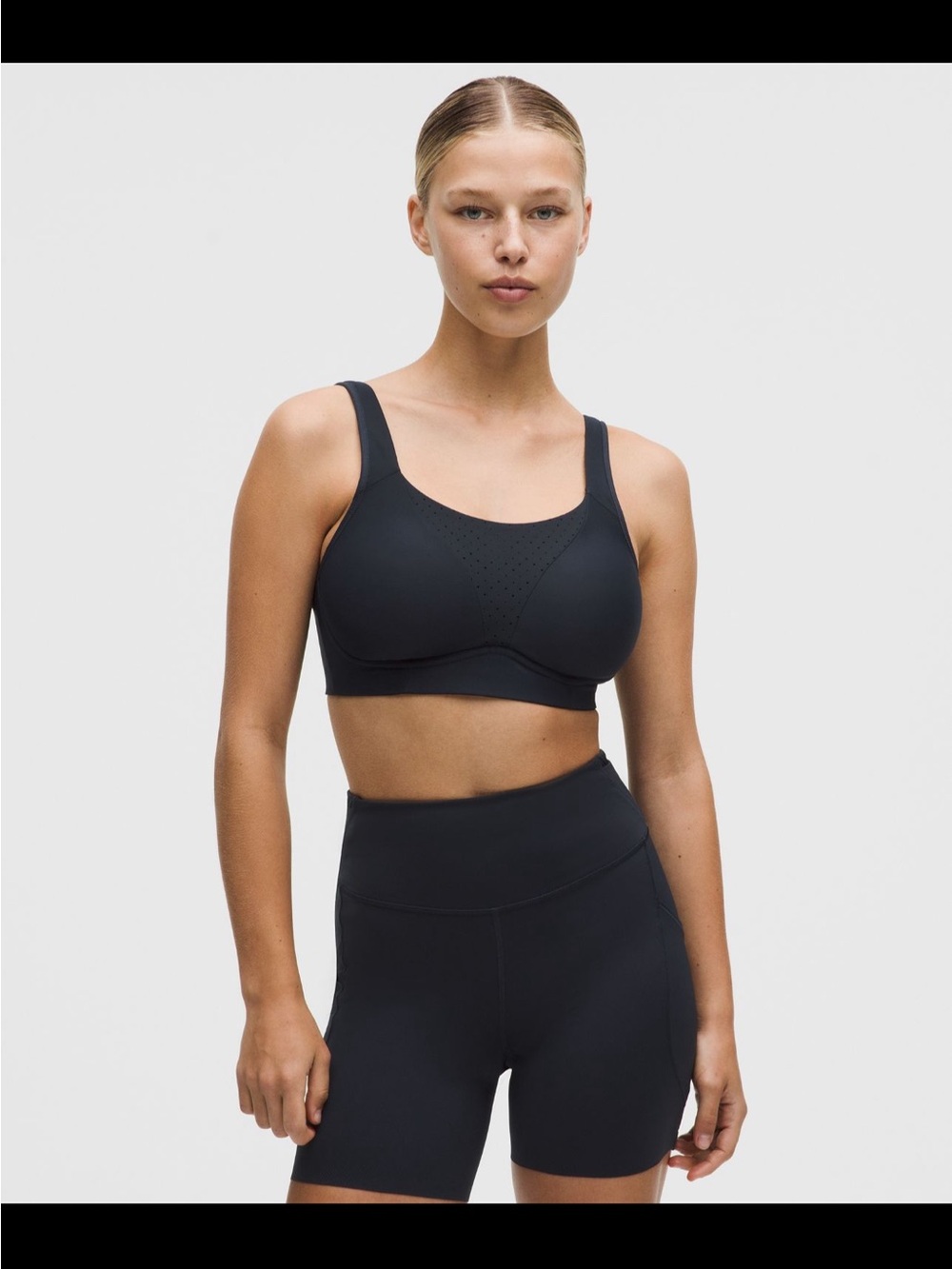NWT LULULEMON RUN TIMES SPORTS BRA - 34DD - Black